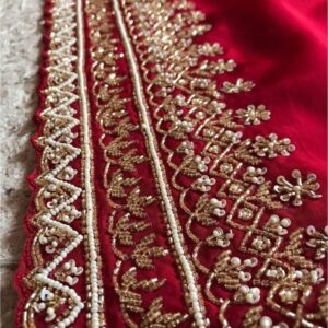 Designer Silk Saree with Beadwork