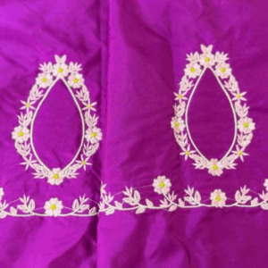 Purple Bead Embroidery Blouse Design
