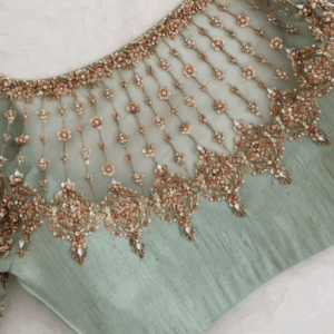 Loophole Embroidery Blouse Design