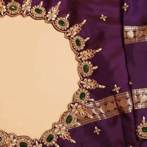 Embossed Embroidery Blouse Design